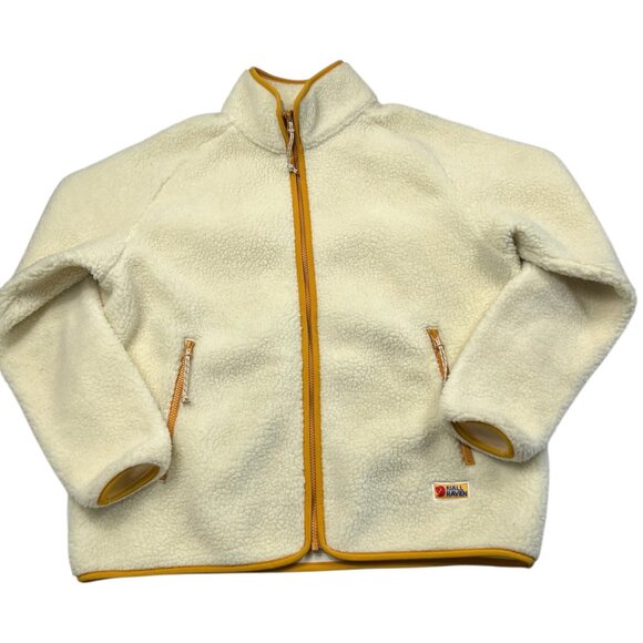 Fjall Raven Women's Vardag Pile Fleece Jacket in Cream Size Large - Picture 5 of 12